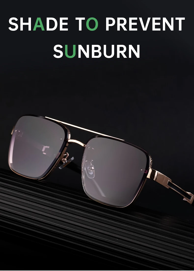 Übergroße quadratische Sonnenbrille für Herren, große Luxus-Designer-Vintage-Metall-Sonnenbrille für Männer, modische Eyewear, Gafas De Sol – Detail 3