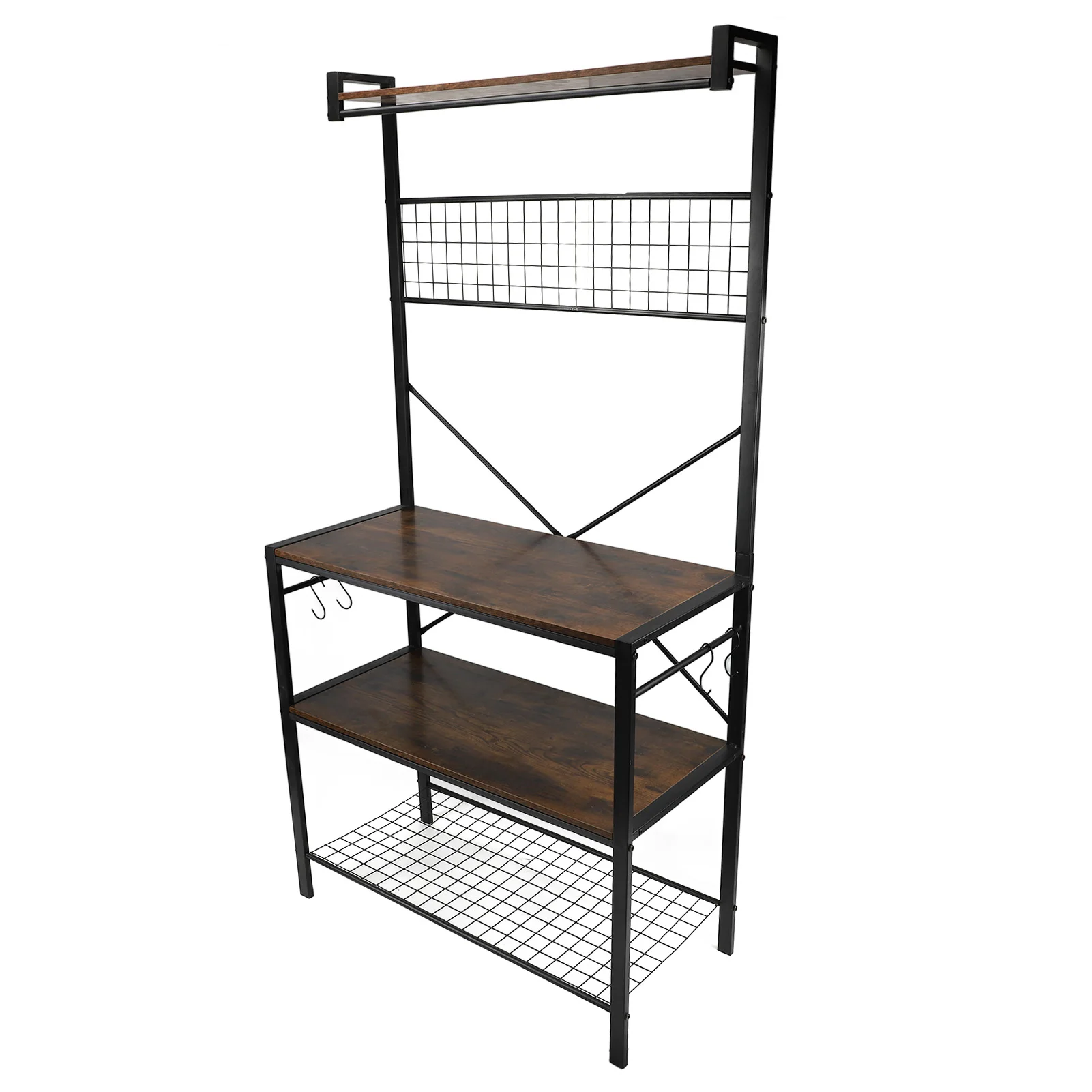 

Layered Organizer Shelf Metal Frame Storage Shelving Rack Unit Multi Layer Organizer Stand for Microwave Oven Home Appliances