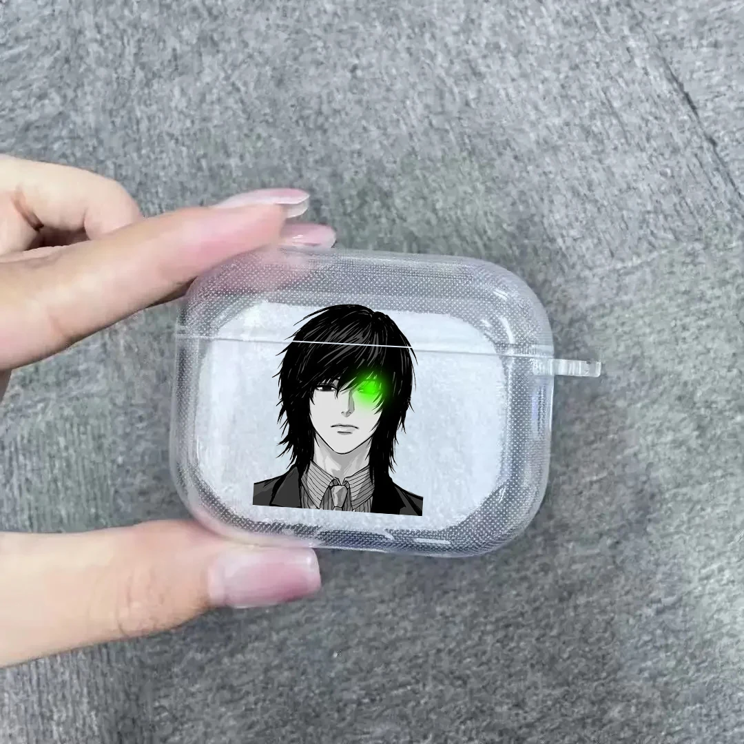 Japan Anime Mikami Teru Death Note Case Soft silicone TPU Case For AirPods 4 Pro 1 2 3 Clear Transparent Bluetooth Earphone Case view 3