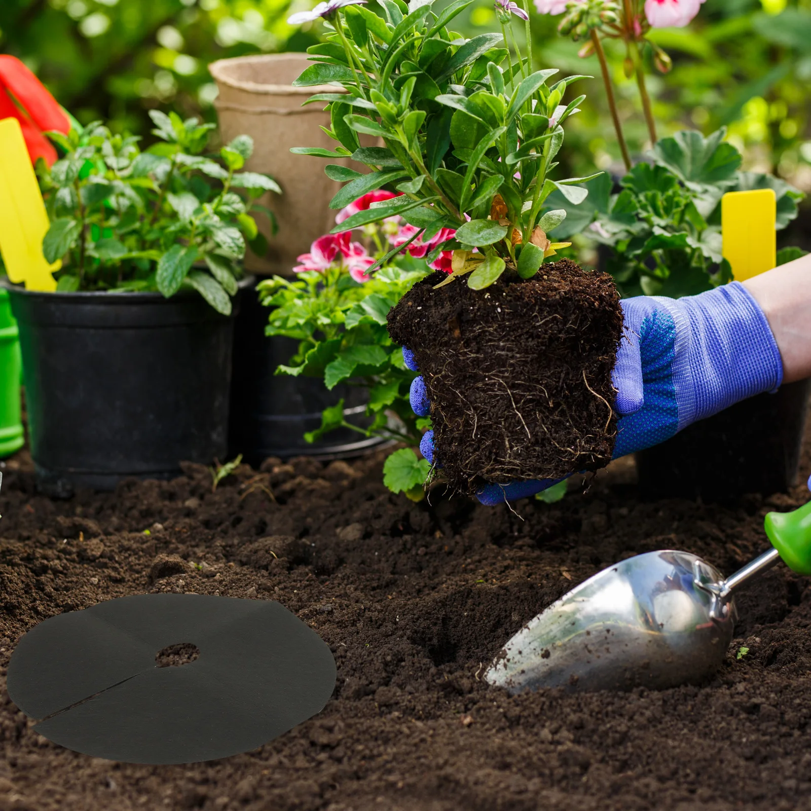 

1 set 1 Set Non-Woven Fabric Garden Landscape With Stakes Permeable Long-Term Protection Anti Grass Cloth