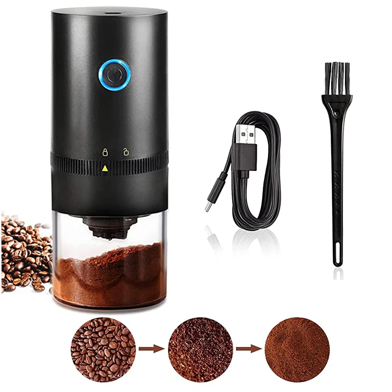 

Electric Coffee Grinder Portable Espresso Machine Maker Profession Burr Coffee Bean Grinders for Cafe Home Travel USB Charge