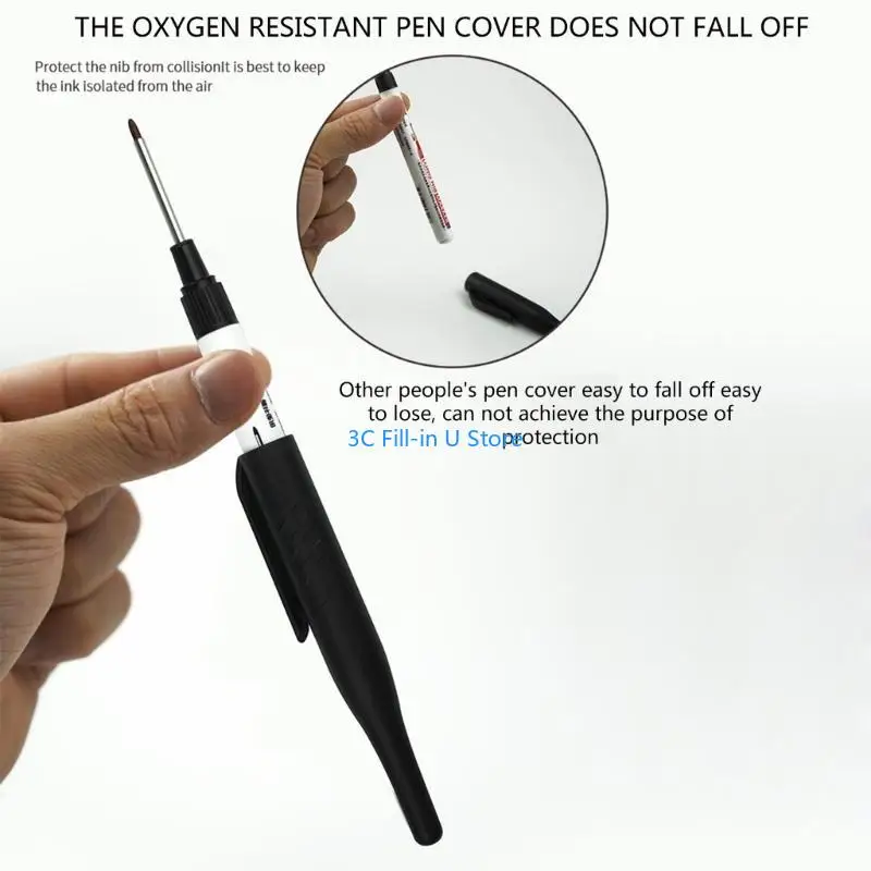 G8TA 4X Multi-Purpose Penanda Lubang dalam Pena 32mm Marker Jangkauan Deep tahan air 32mm penanda kayu untuk dekorasi