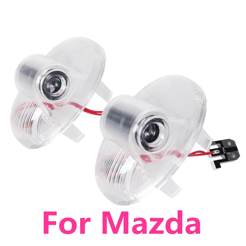 LED 자동차 문짝 전구 경고 환영 고스트 섀도우 라이트 액세서리, MAZDA 6 CX-9 CX9 CX 9 A8 RUIYI RX-8 RX8 RX 8 MPV ATENZA