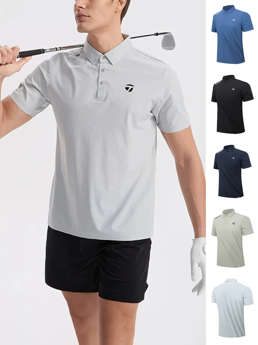 men's-golf-clothing-short-sleeve-shirt-comfortable-high-end-sportswear-quick-dry-breathable-moisture-wicking-golf-shirt