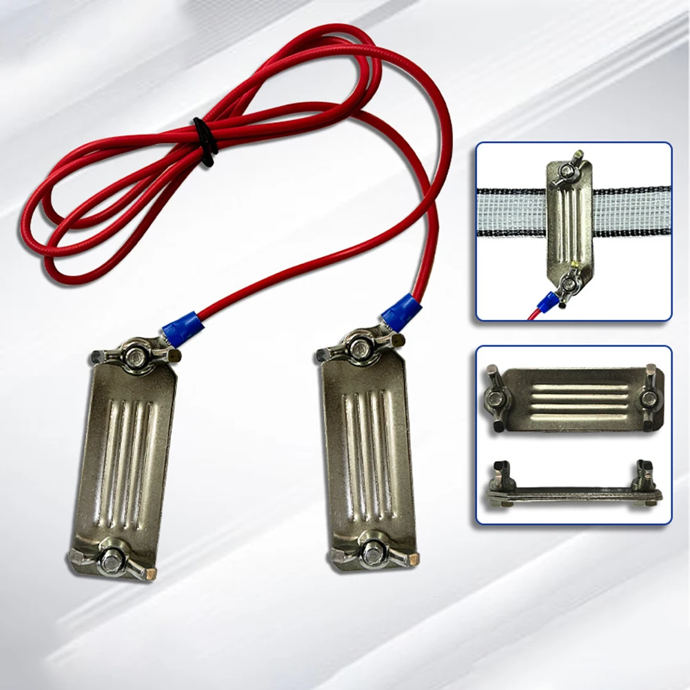 

Stainless Steel Electric Fence Tape Connector for Goat and For Farm Animal Applications with Adjustable Length