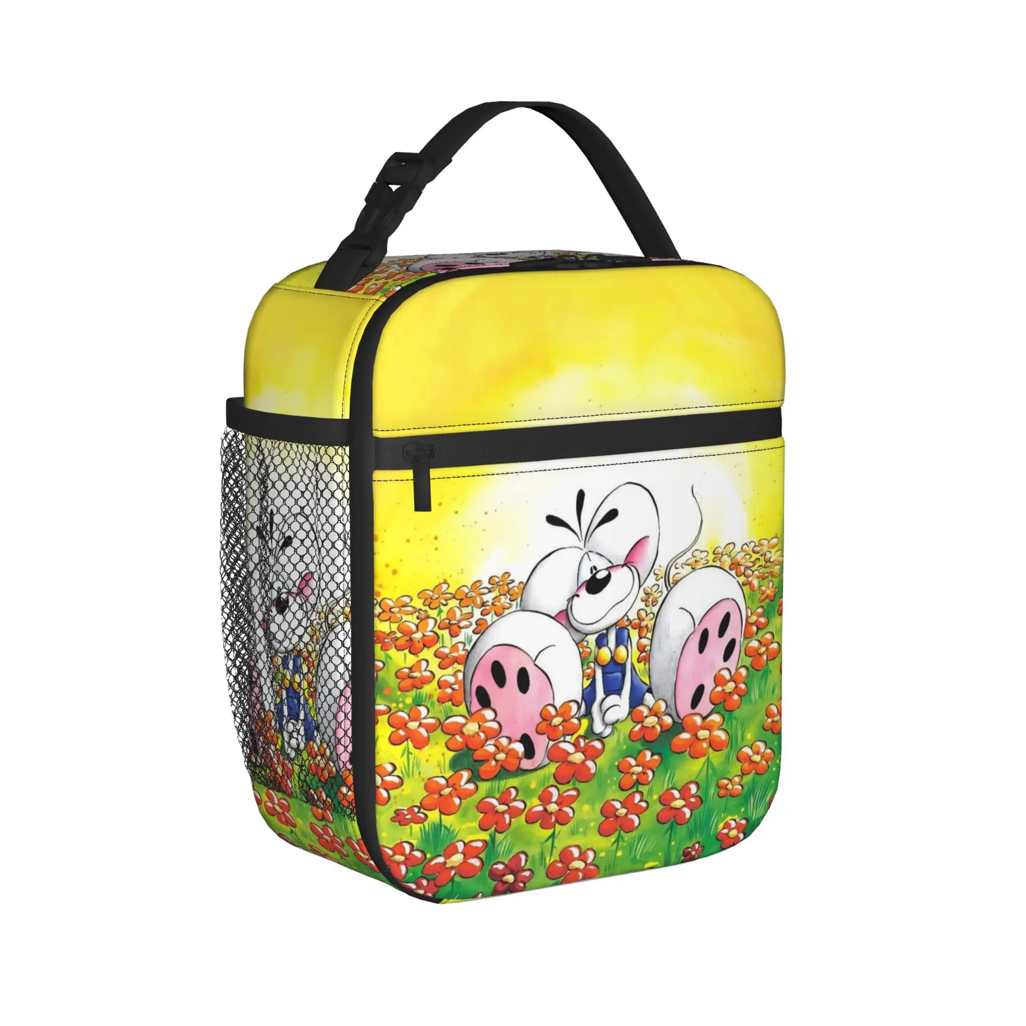 Cute Cartoon D-Diddl Mouse Thermal Insulated Lunch Bag for School  Portable Bento Box Cooler Thermal Lunch Boxes