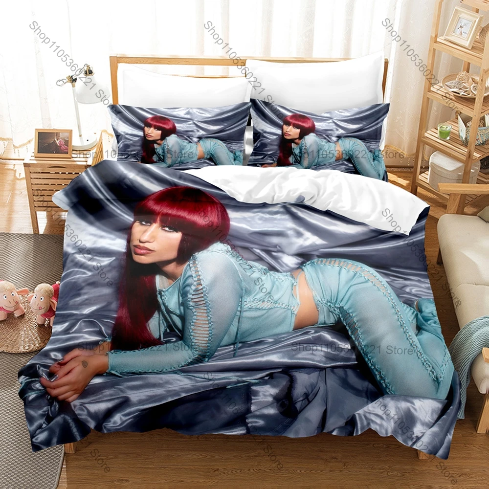 R-RAYE Duvet Cover + 2 Pillowcases Simple Soul Music Text Pattern Print 3 Pieces Bedding Linen Young R&B Fan Room Deco