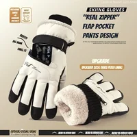 Winter Cycling Gloves Non Slip Touch Ski Gloves Snowboard Accessories Waterproof Pocket Warm Men's and Women's Thermal Gloves