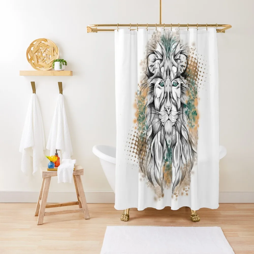 

Lion Savage Creative Shower Curtain In The Bathroom For Bathrooms Luxury Bathroom Curtain
