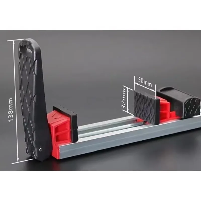 Woodworking Miter Gauge, Electric Circular Saw Guide Clamp, Aluminum Alloy Large‑Board Cutting Positioning Tool