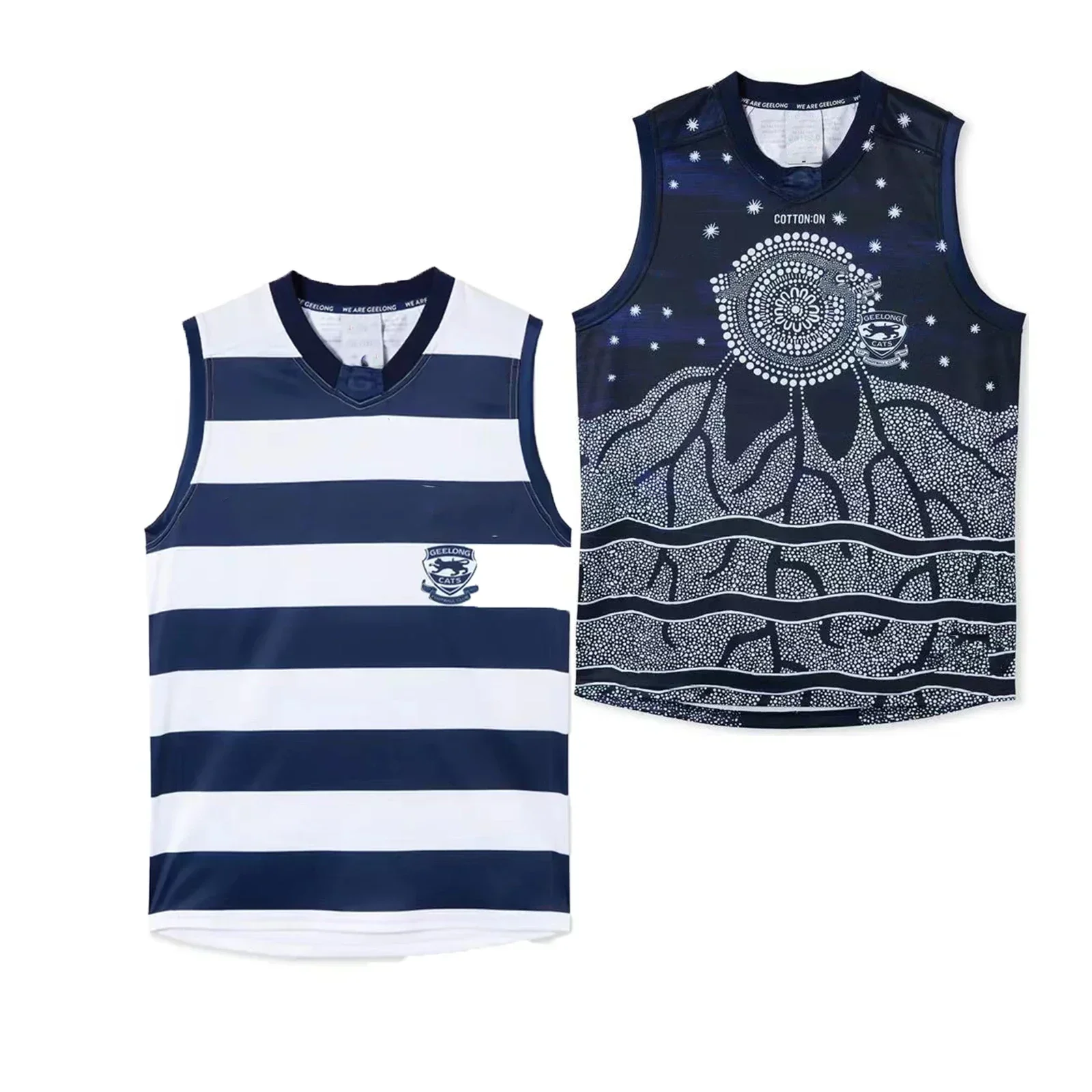 Geelong Macskák 2023 Autentikus home/indigenous mens Guernsey customize