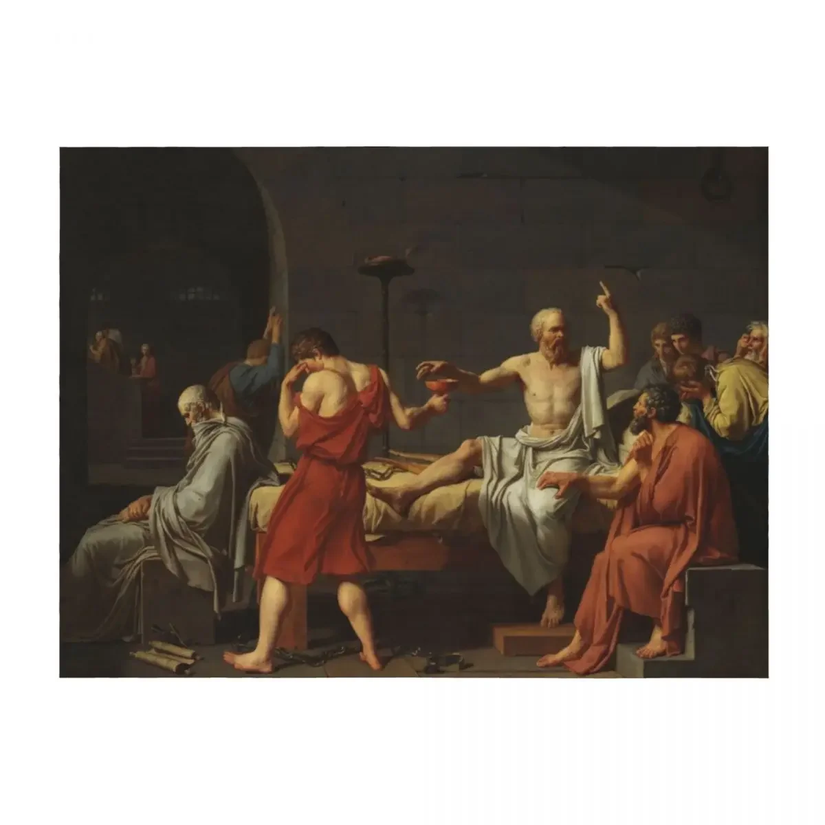 

The Death of Socrates - Jacques-Louis David Throw Blanket Plaid Comforter Giant Sofa Summer Beddings Blankets