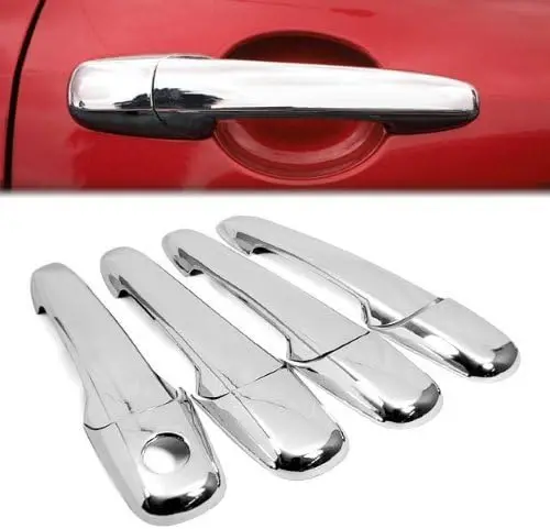 4 Piece ABS Chrome Door Handle Protective Cover Overlay Trim For Mazda 2 3 5 6 BT50 RX8 CX-7 CX-9 / For Ford Edge Fusion Mustang