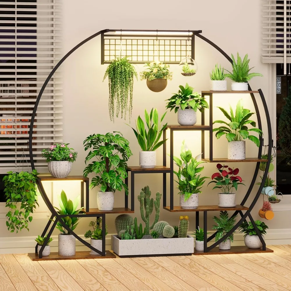 

Plant Stand Indoor with Grow Lights - 65" Large Plant Shelf, 7 Tiered Tall Plant Stands Indoor