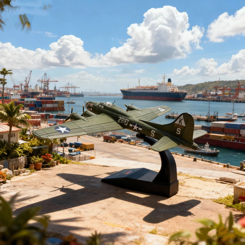 Model Airplanes Toy Planes 1:144 American Flying Fortress B-17 Bomber Bomber Simulation Alloy Aircraft Model Finished Product