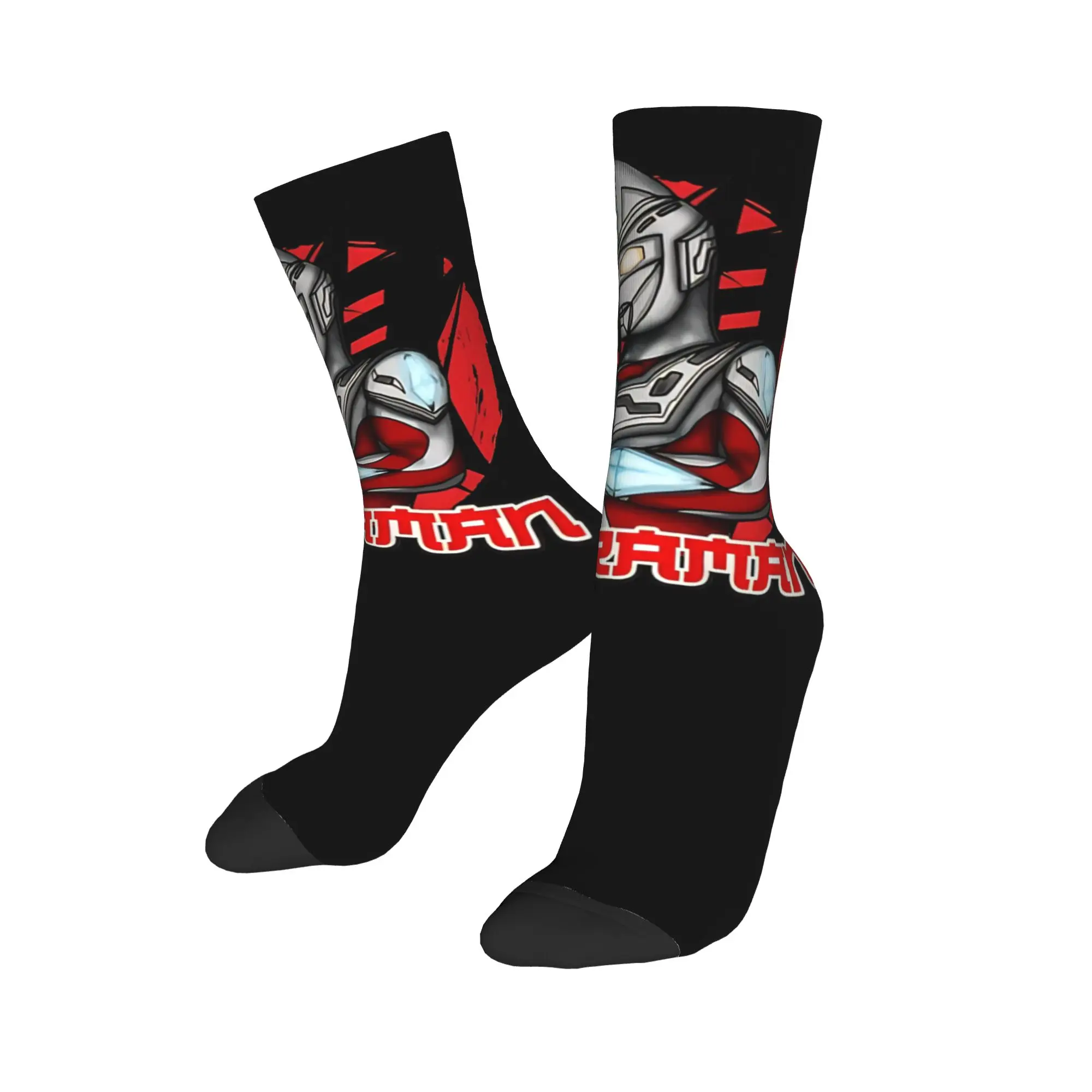 Funny Sock Bandai Ultraman series ULTRAMAN Classic  Rock Quality Pattern Printed Men Crew Socks Novelty Men's Socks