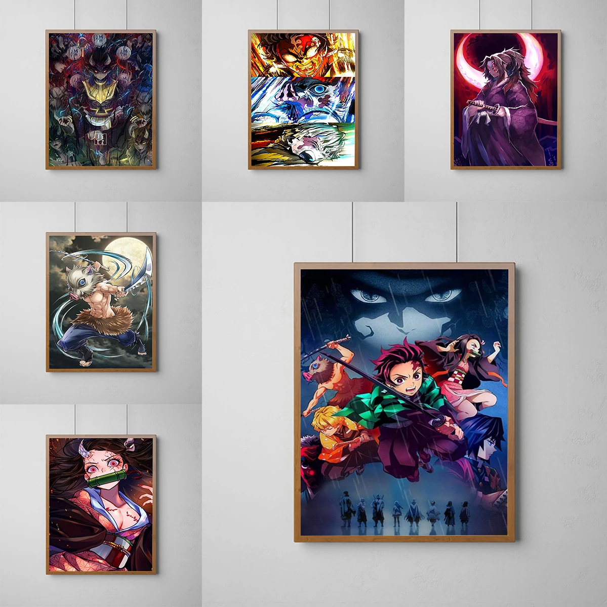 

Wall Posters Demon Slayer Anime Poster Decorative Pictures for Living Room Decor Bedroom Decoration Home Decorations Art Canvas