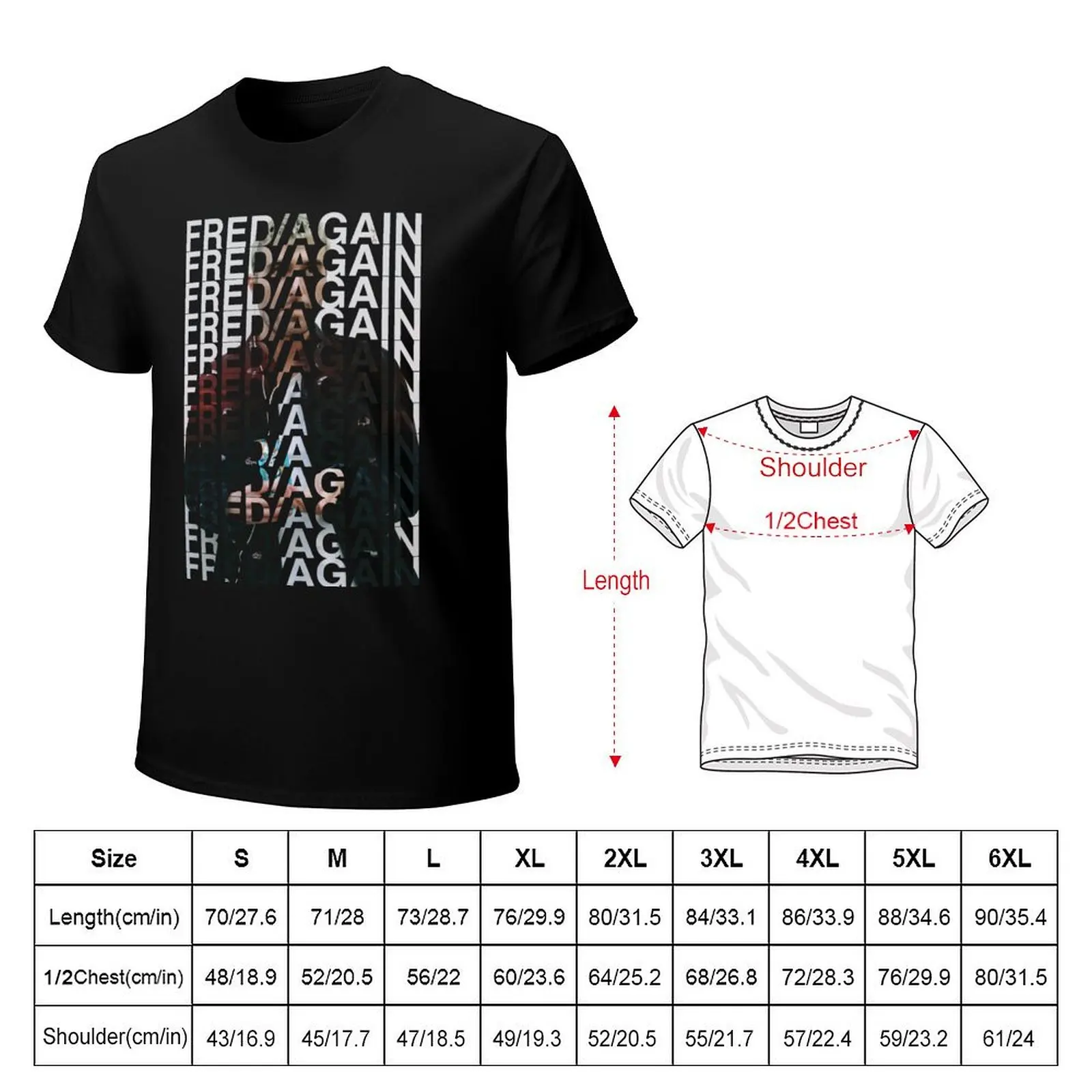 Fred again figure T-Shirt Fashion Simple Casual Tee Shirt