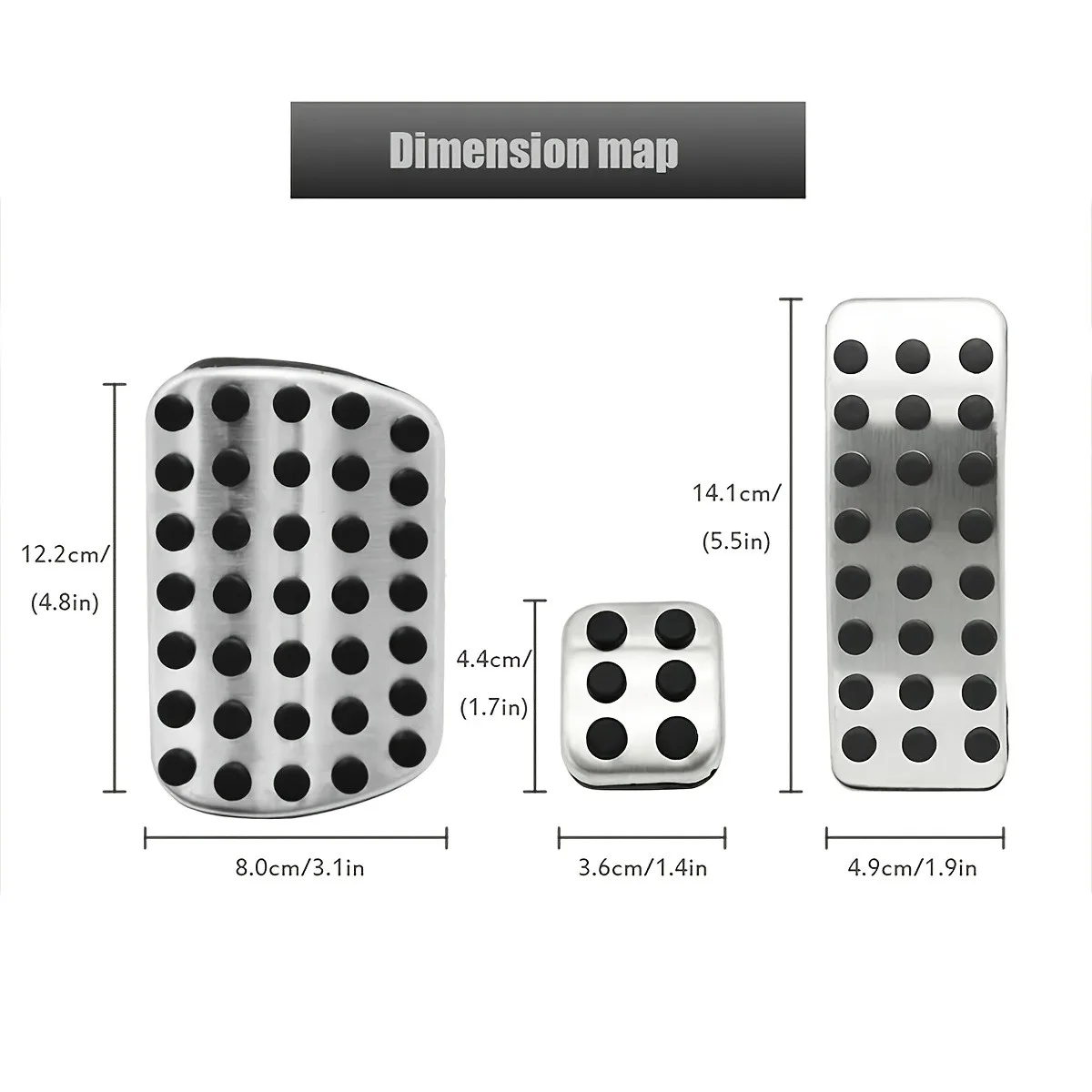 For Mercedes Benz W203 W204 W205 Anti Slip Gas Brake Clutch Pedal Pad Cover Manual Automatic Transmission Pedals Accessories