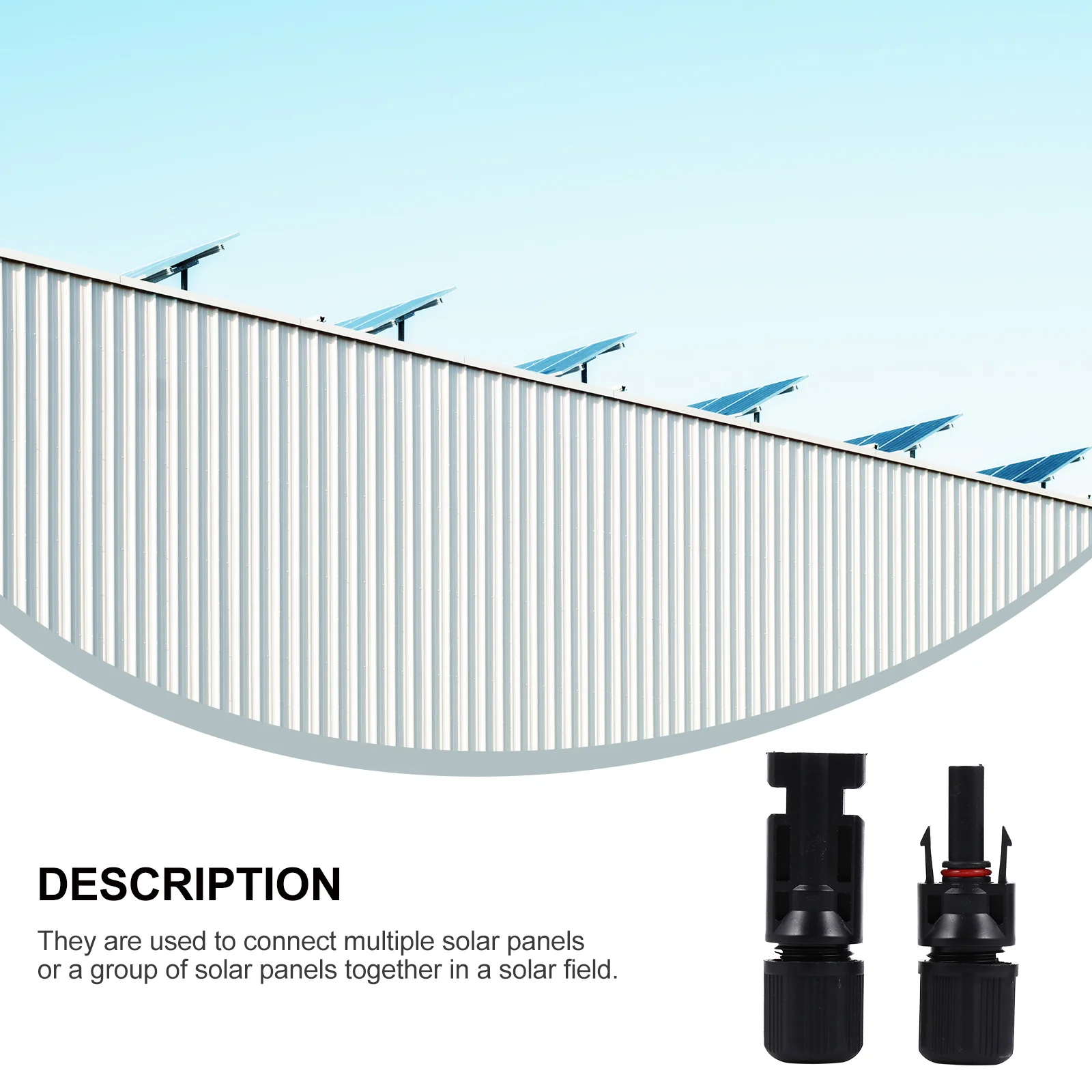 

6Pairs Photovoltaic Connector Set Solar Panel Cable Connectors Environmentally Friendly Heat Resistant Secure Joint