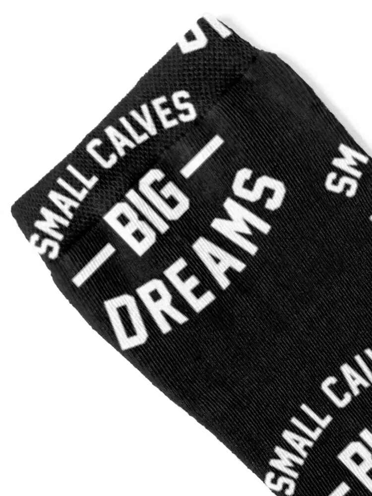 Small Calves Big Dreams Bodybuilding Joke Socks cartoon FASHION Thermal man winter Mens Socks Women's