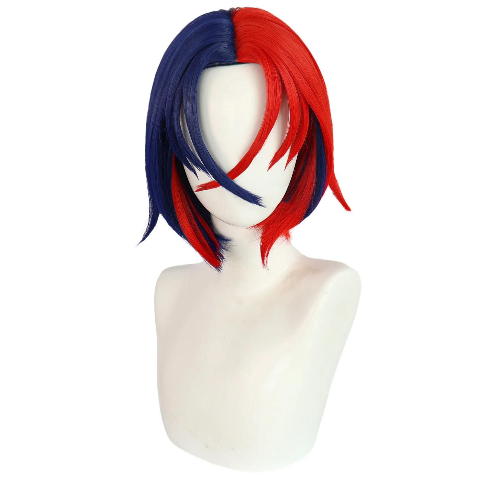 Anime Fire Emblem Engage Alear Cosplay Adjustable Straight Blue and Red Men Wigs Heat Resistant Game Male Headwear