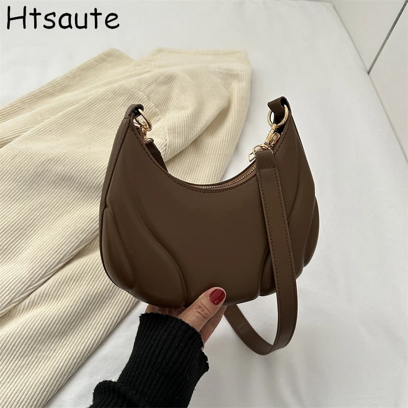 

PU Leather Shoulder Bags For Women Winter Y2K Trendy Female Crossbody Bag Lady Handbags And Purses Retro Tote UnderarmBag