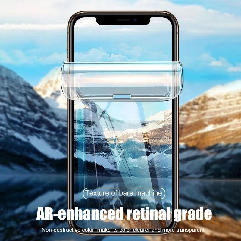 4Pcs Full Cover Screen Protector For iPhone 11 Hydrogel Film For iPhone 14 13 12 11 Pro XS Max X XR 8 7 Plus SE Film Not Glass