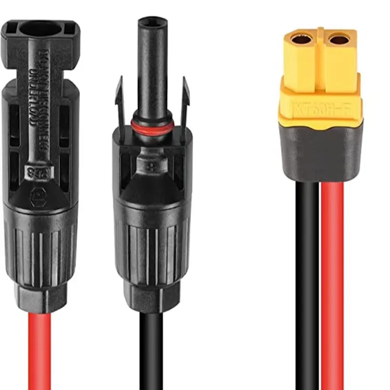 XT60 To M-C.4 Solar Panel Connection Cable 12AWG Outdoor Portable Energy Storage Power Charging Cable
