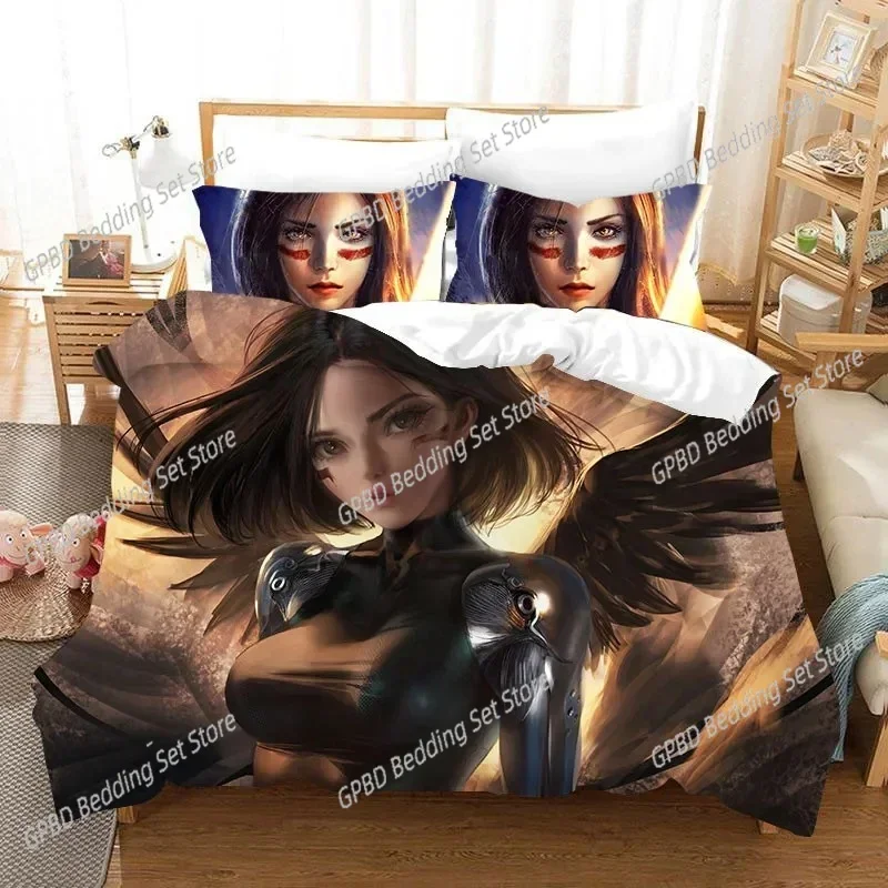Anime Movie ALITA Battle Angel Bedding Set Bedroom Soft Modern Bedspreads Comefortable Duvet Cover Quilt Cover And Pillowcase