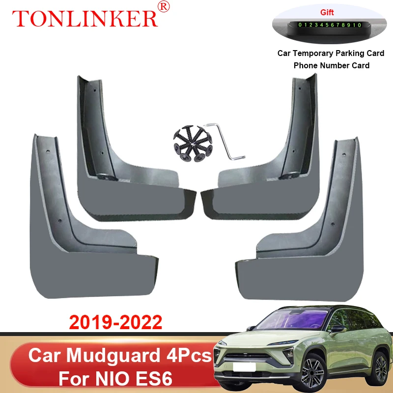 

TONLINKER Car Mudguard For NIO ES6 2019 2020 2021 2022 Mud Flaps Mudguards Splash Guards Fender Mudflaps Accesories