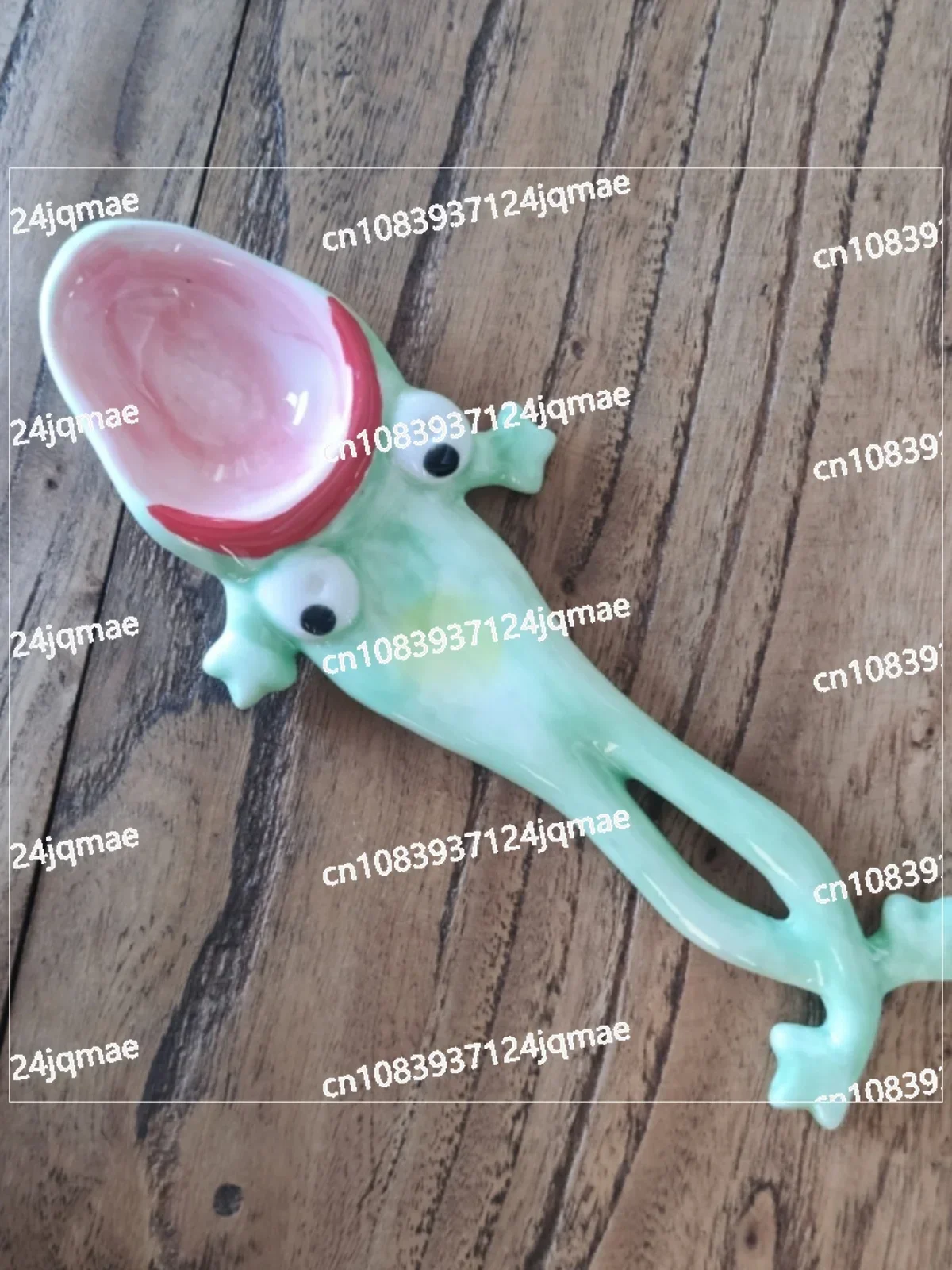 Internet Celebrity Healing Series Big Mouthed Frog Spoon Ceramic Dessert Spoon