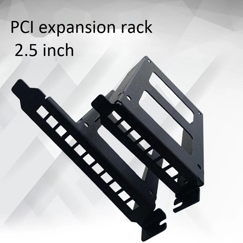 2X PCI Slot 2.5Inch IDE/SATA/SSD/HDD Rear Panel Mount Bracket Hard Drive Adapter Tray With Half-Height Profile Bracket