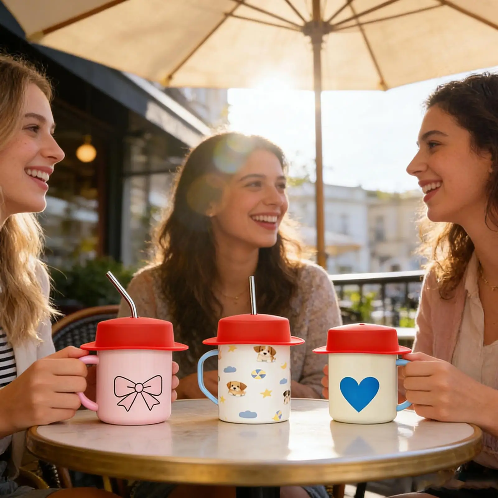 

Mug Lid Hat Design Water Bottle Accessories Reusable Food Grade Drink Lids For Office Home Car School Beach Daily Picnic Counter