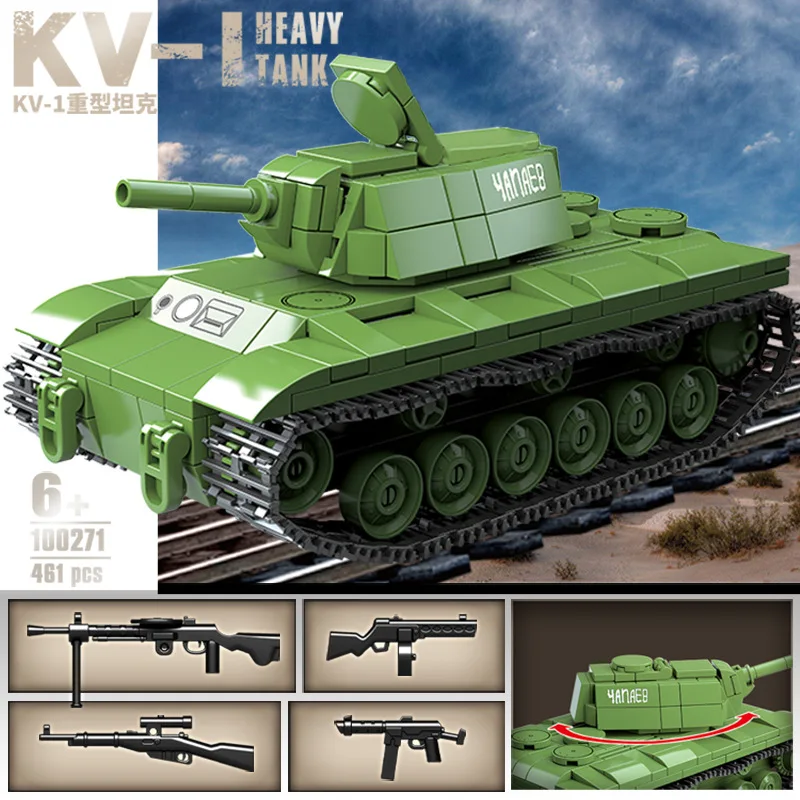 WW2 Militaire Klassieke Model Tijger Luipaard KV-1 KV-2 IS-2 Zware Tank Collectie Model Bouwstenen Bricks Speelgoed voor Jongens Geschenken