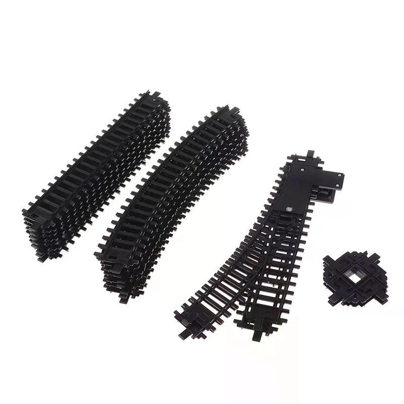 Track Expansion Pack For Railway King Classical Train City Trains Flexible Tracks Straight Curved Rails Building Block Toys Rail