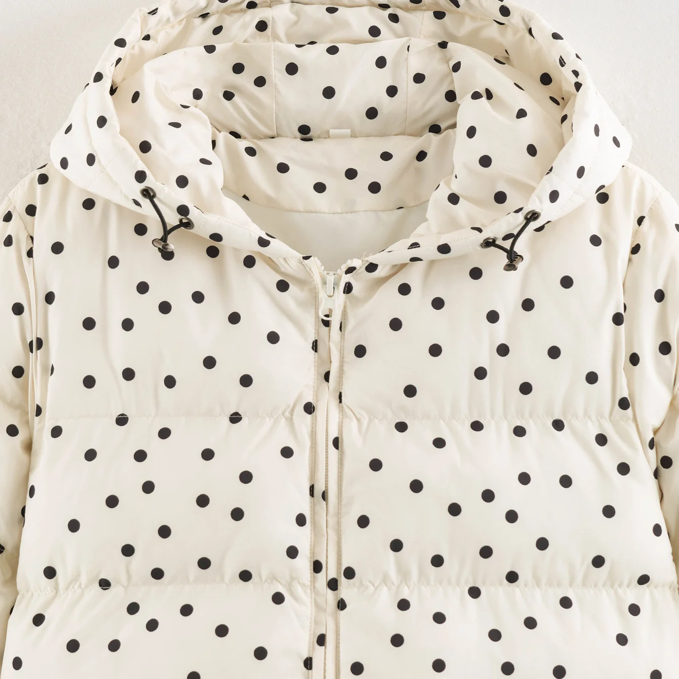 KASLEAD New Women's Fashion Versatile High-End Small Audience 3-Color Short Polka Dot Cotton Jacket 2026 Autumn Zipper