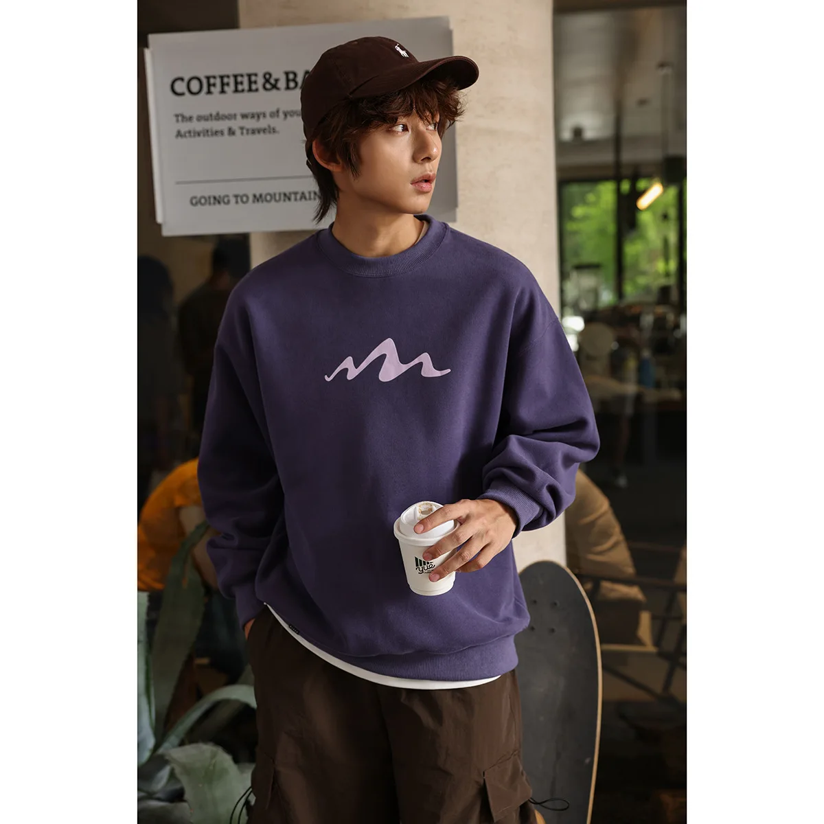 Autumn New Vintage Sweatshirt Japanese Round Neck Pullover Men And Women Couple Printed Sweatshirt