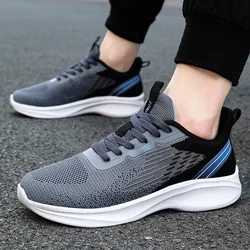 2024 Men's Shoes Spring fashion Soft sole sports single shoes flying woven Casual style men's Running shoes sneakers