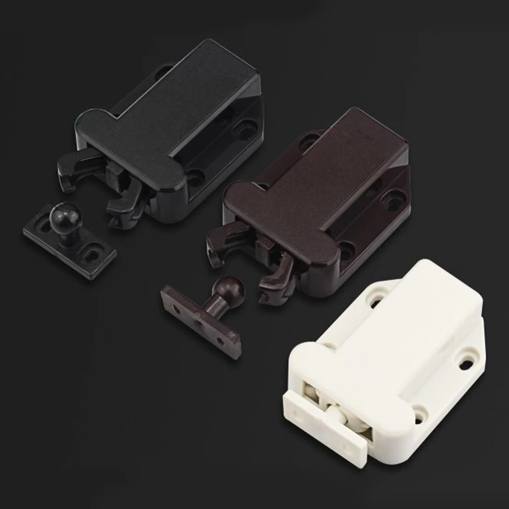 

2Pcs Door Catch Heavy Duty Press Latch Cabinet Hardware Locks Rebound Child Proof Wardrobe Stopper Easy Install