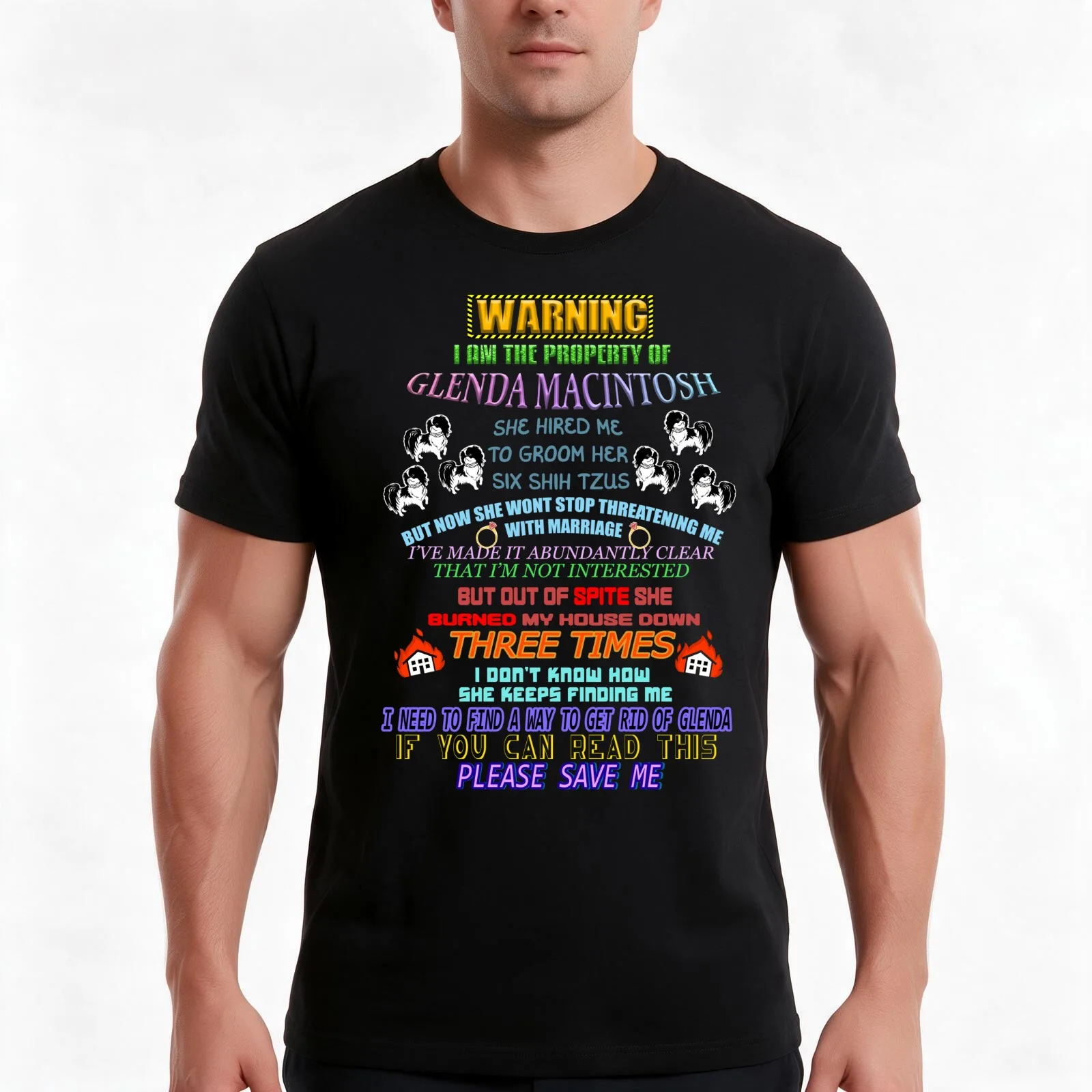 Weirdly Specific - Glenda T-Shirt Summer Casual Cotton Tee Oversized Streetwear Tops Vintage Graphic Print Unisex Men Women