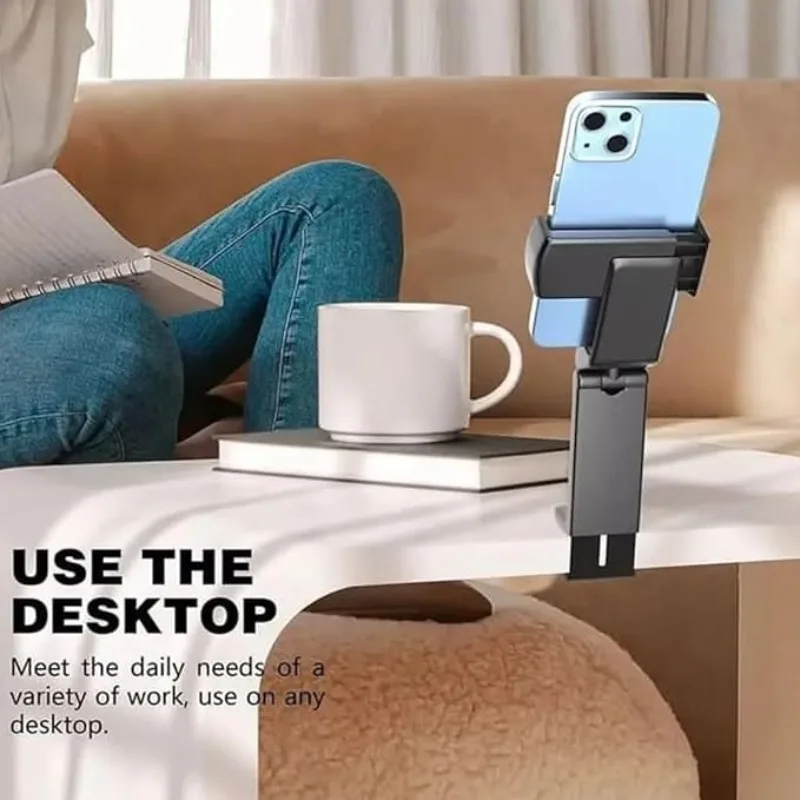 

Phone Holder,Airplane Travel Essentials,Car Phone Mount,Cell Phone Stand for Desk Shower Bike Bed Luggage 360° Rotation
