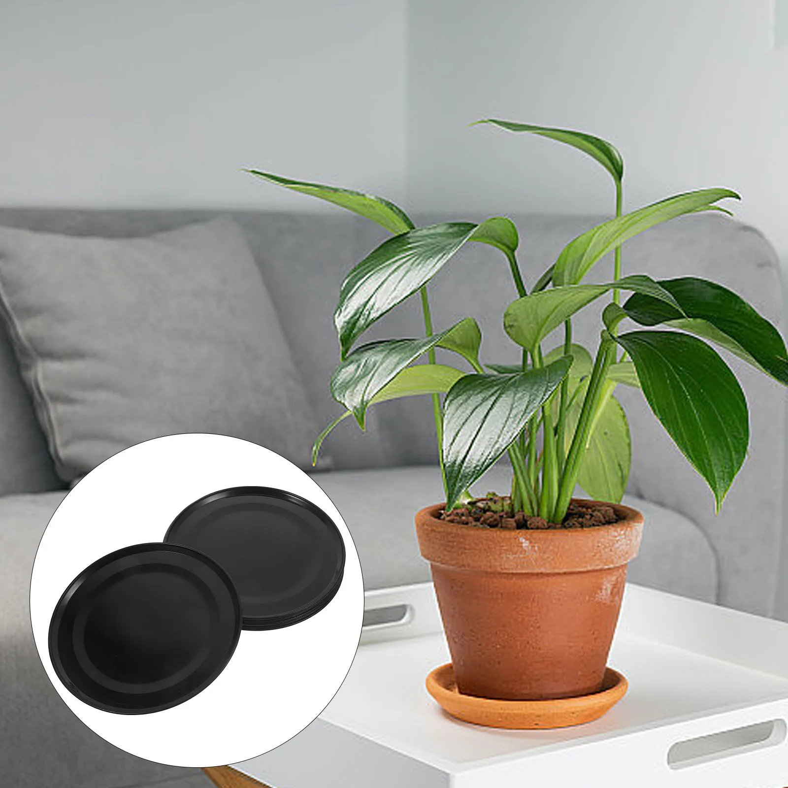 

6pcs Plant Saucer Round Plastic Drainage Tray For Indoor Outdoor Bonsai Flowerpot Water Catcher Garden Plants Drip Trays