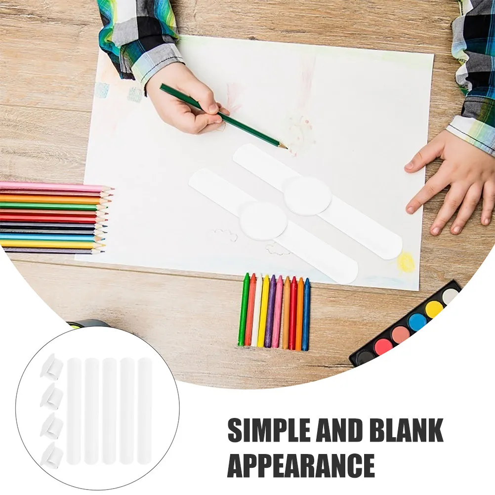 

Набор из 6 заготовок для браслетов-слэп-бэндов: для граффити, вечеринок, творчества, поделок, для подростков и взрослых, для рукоделия и художественных мероприятий