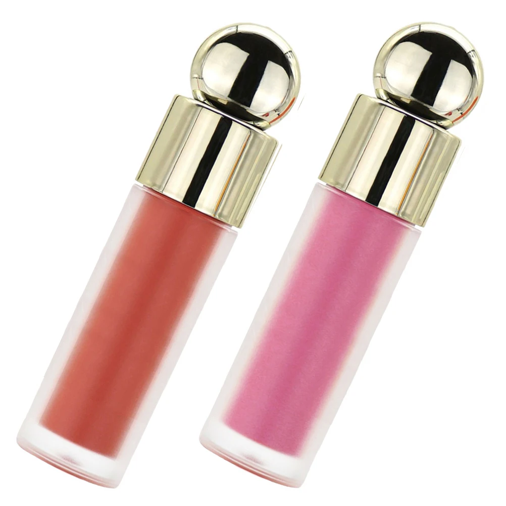 

2pcs Liquid Stick Hydrating Cream Cheek Lip Tint Dewy Cheek Blusher Finish Long Lasting Face Makeup Color Balm