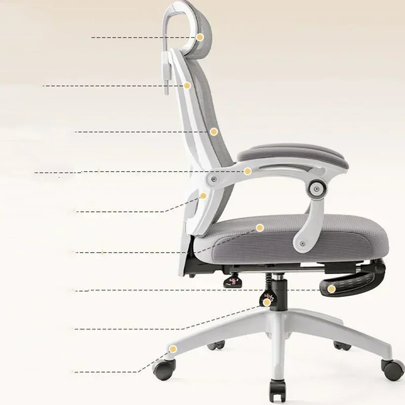 Ergonomic Office Chair Mesh Height Adjust Waist-protecting Computer ChairSedentary Office Swivel Desk Bureaustoel Home Furniture