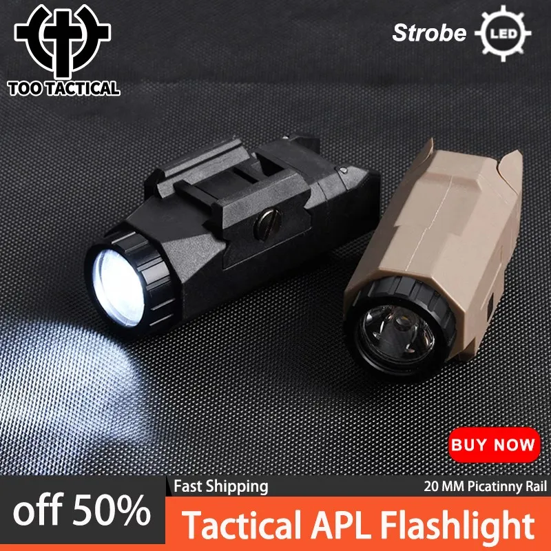 Tactical APL Flashlight Wadsn Outdoor Airsoft Hunting Scout Lights White LED Light apl Spotlight MINI Torch Fit Gloc17 20MM Rail