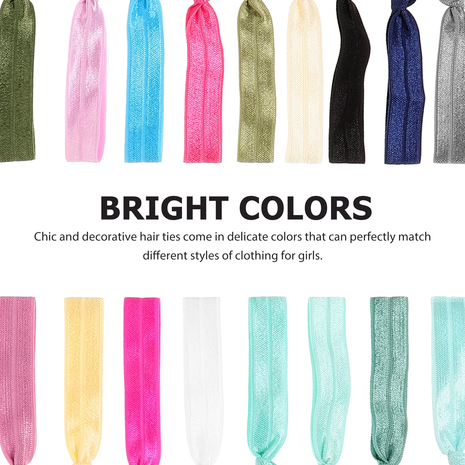 

25Pcs Colorful Elastic Hair Ties Ribbon No Crease Ponytail Holders Mini Small Hair Bands for Girls Ponytail Holders