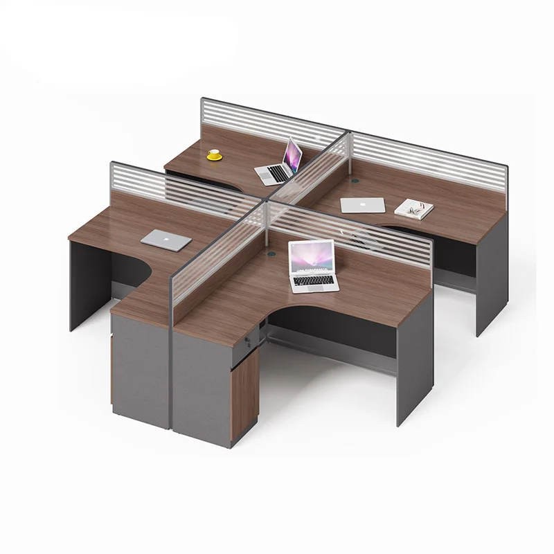 LMM screen 2 staff station 4 person office card seat office furniture computer desk