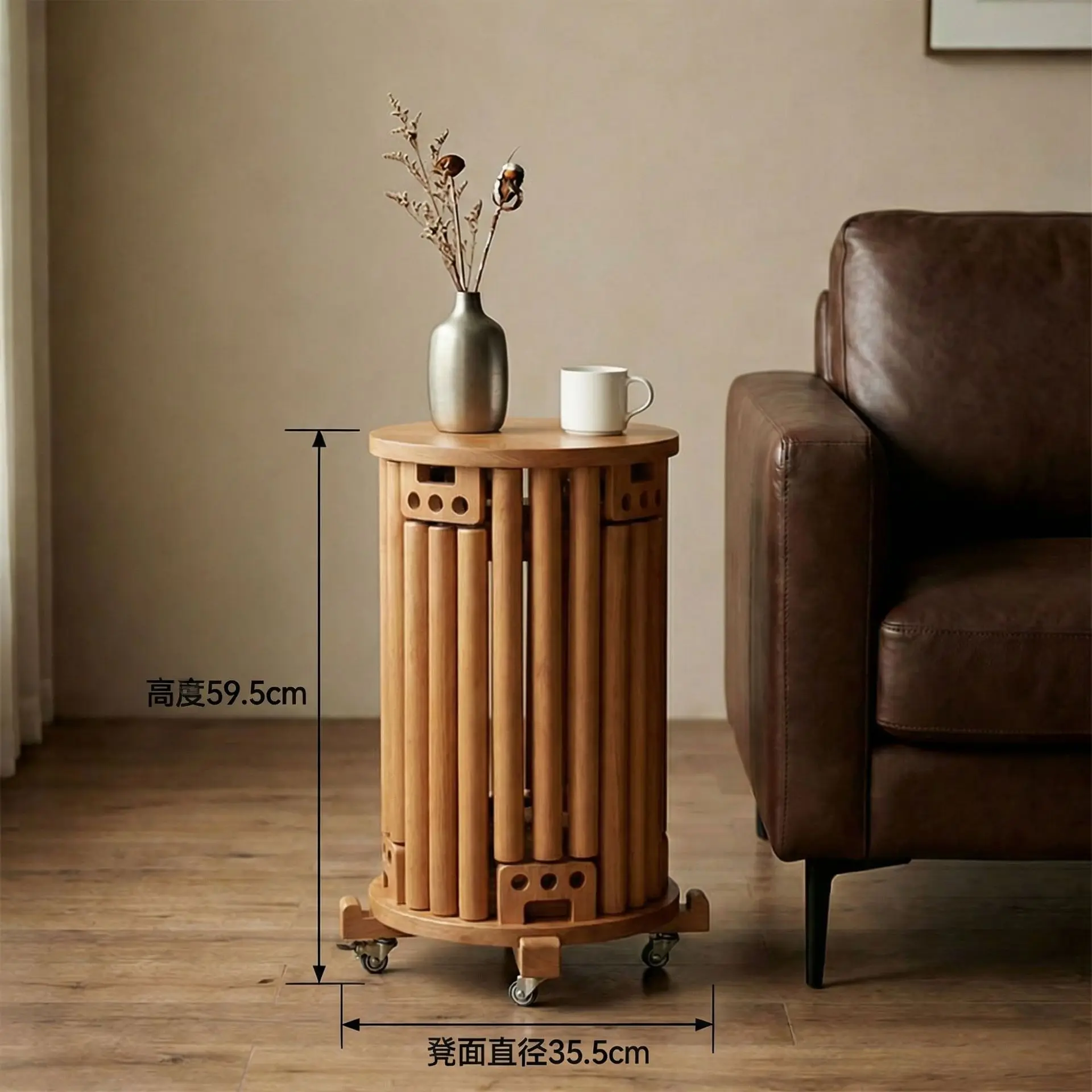 #dining chair,solid wood round stool, living room chair, 4-in-1 stacking stool, combination stool, dining  leisure